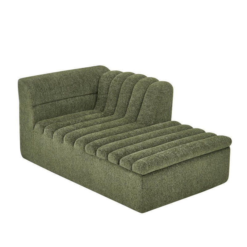 2 - Piece Chenille Sectional, Green