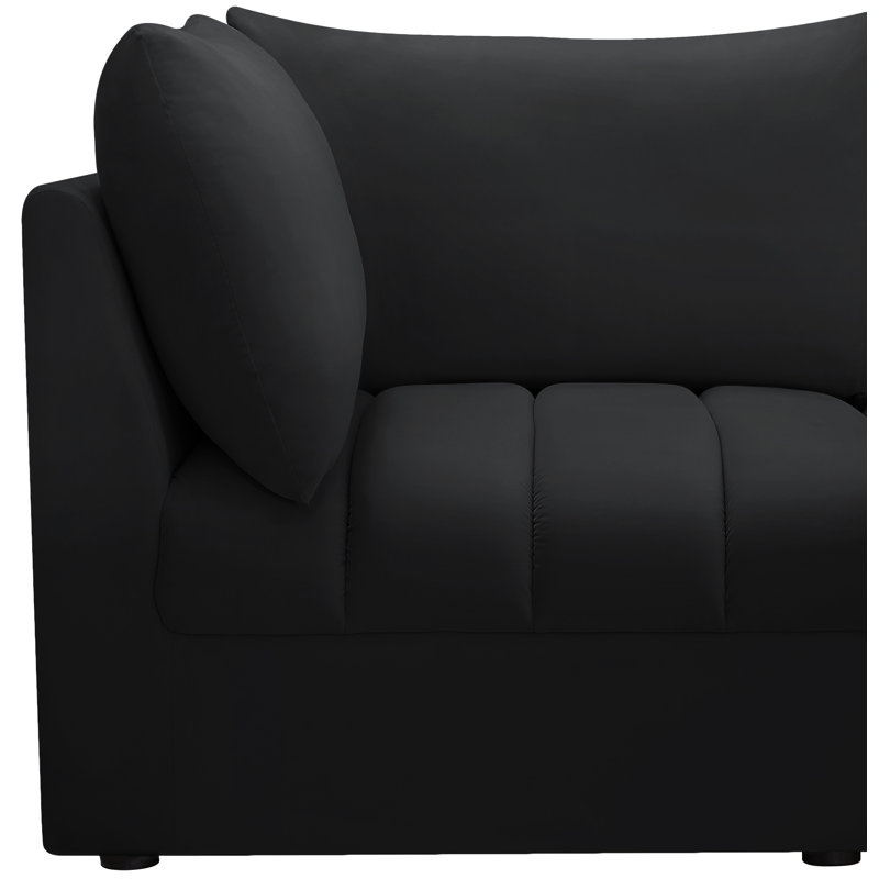 Canapé modulaire Ensoll, Velours noir