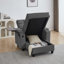 Chaise longue, canapé-lit avec dossier réglable à 6 positions, ports USB, porte-gobelet et table d'appoint pivotante-129598934