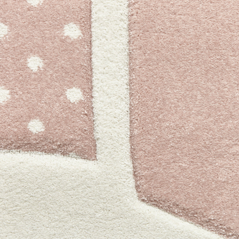 Leffel area rug Machine Woven Rectangle Pink, Rectangle 80 x 150cm