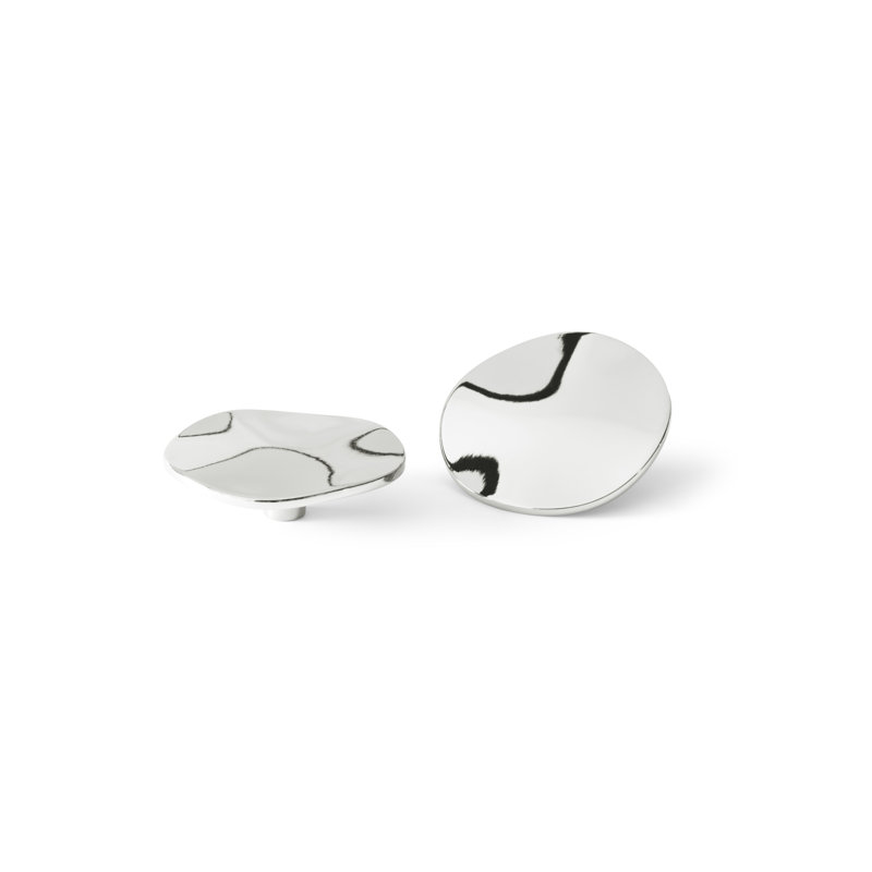 Ripple Hardware Knob, Silver, 2.5" / Large