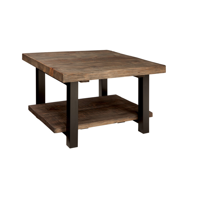 Four Leg Coffee Table with Storage, Natural