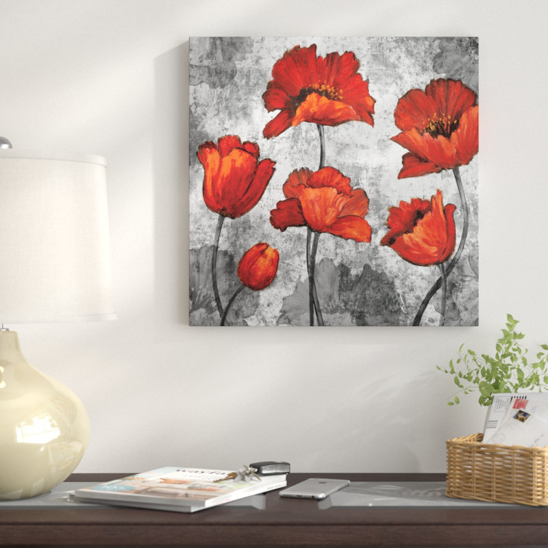 «Evening Red I» par Brian Francis, reproduction d'art sur toile, H 37 po x l 37 po x p 1,5 po