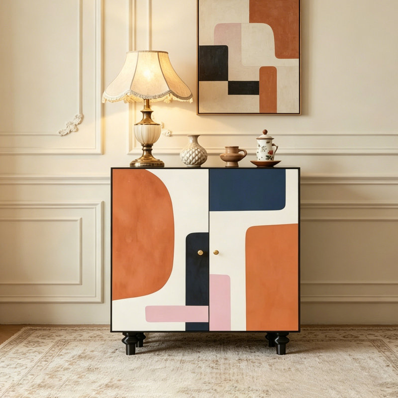 Armoire d'appoint artistique et élégante à grande capacité