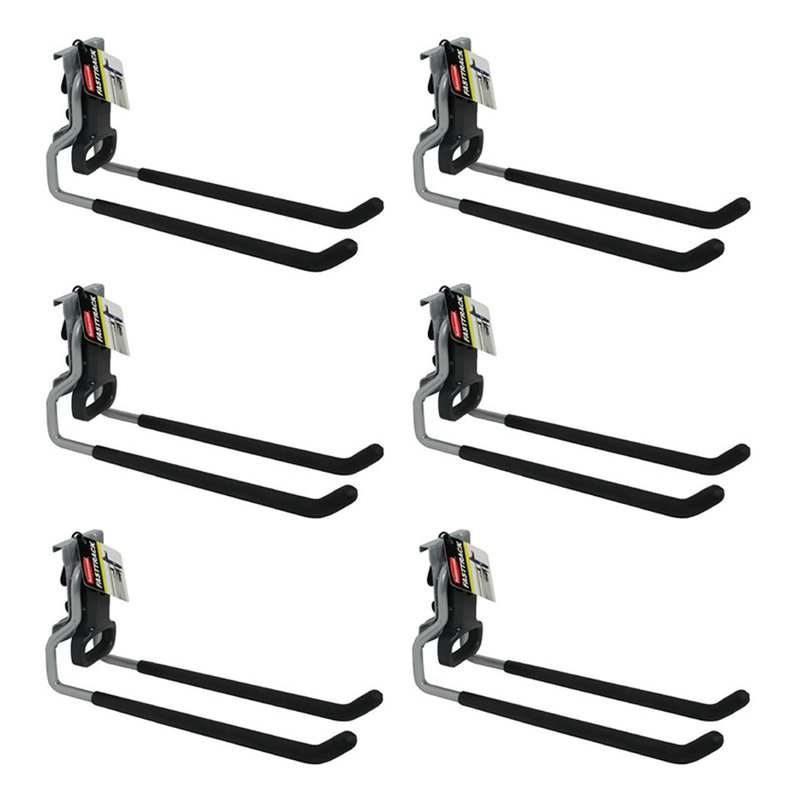 Rubbermaid Fast Track Wall Mounted Garage Storage Utility Multi Hook