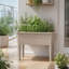 Lit de jardin surélevé avec couvercle de serre ventilé transparent, jardinière surélevée avec pieds amovibles pour légumes et fleurs, ensemble de 2