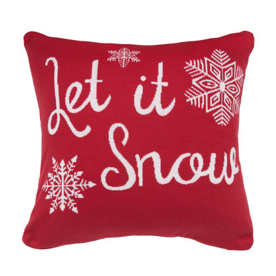Let it Snow In Red Pillow