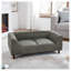 Canapé pour animal de compagnie moderne avec dossier et accoudoirs - Petit canapé pour chien moyen, coussin en mousse confortable pour animaux gris foncé