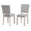 Ensemble de salle à manger 5 pièces à tréteaux avec chaises rembourrées gris clair Skipton-125299587-125299585