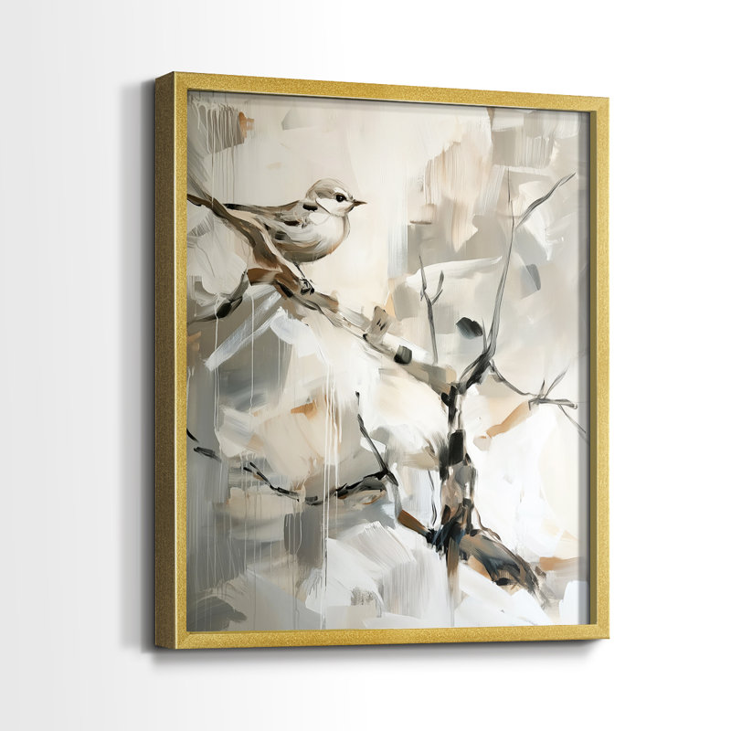 ANIMALS Series LXV III - reproduction encadrée de qualité supérieure - prête à être accrochée - aucun clou requis, Or