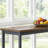 Long 4-Piece Dining Table Set With 3 Pu Upholstered Stools