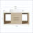 39.3" Wall-Mounted Bathroom Vanity with Oval Ceramic Sink