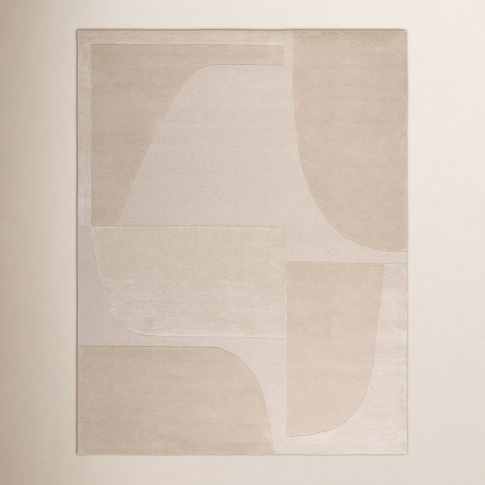 Martella Hand-Tufted Geometric Wool Rug, Rectangle 4' x 6'