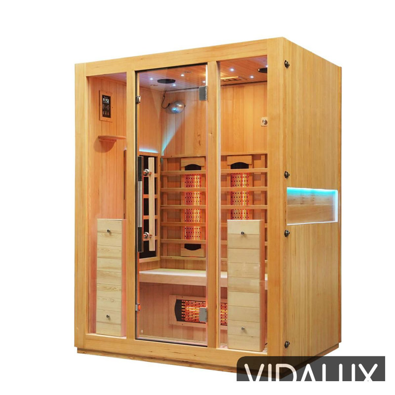 Vidalux Premier 3 Person Full Spectrum Infrared Sauna With Complete Heat