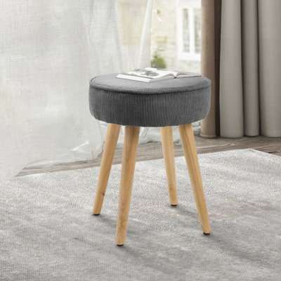 Sharmaine Rubber Wood Accent Stool