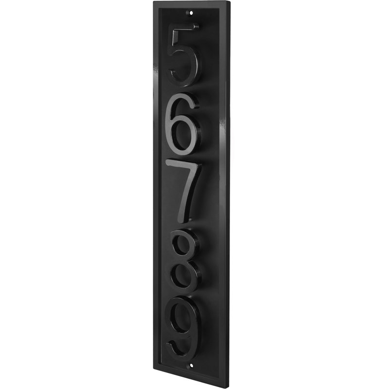Royal Shade Floating Vertical  AFramed Aluminum Address Plaque – Customized 3/4/5-Digit House Numbers for Stylish Indoor and Outdoor Spaces