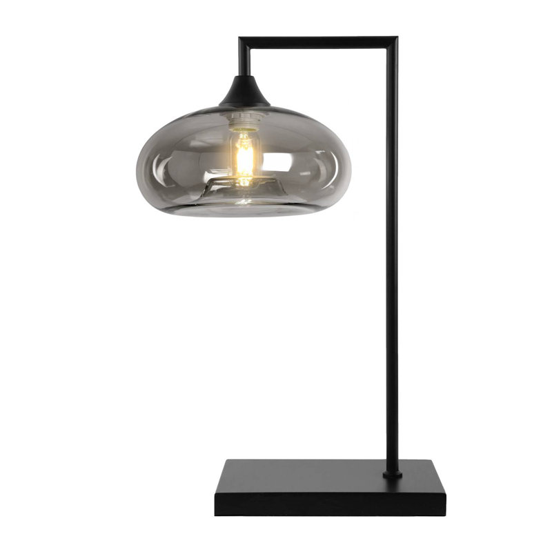 Wang Metal Table Lamp, Smoke, Black
