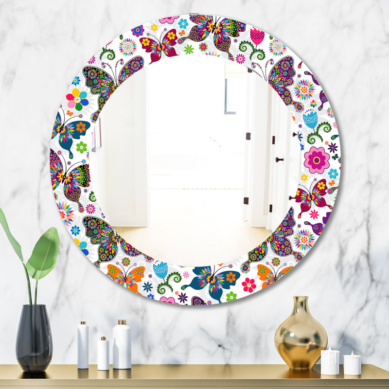 Motif printanier - Miroir moderne, H 31,5 po x l po