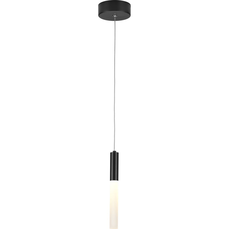Kylo 13" Matte Black Frosted Glass LED Pendant Light