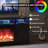 Modern Media TV cabinet with Electric Fireplace, Adjustable LED Lights & Storage Cabinet for TVs up to 65 Inches - App & Remote Controlled Entertainment Center for Living Room-664974525
