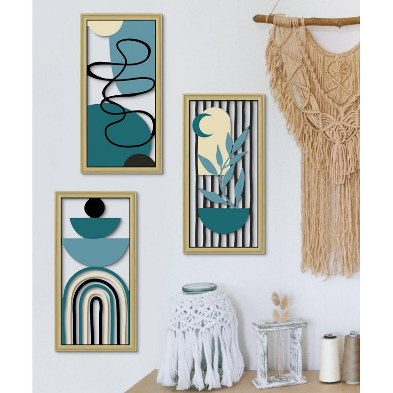 Ensemble d'art mural bohème abstrait Boho