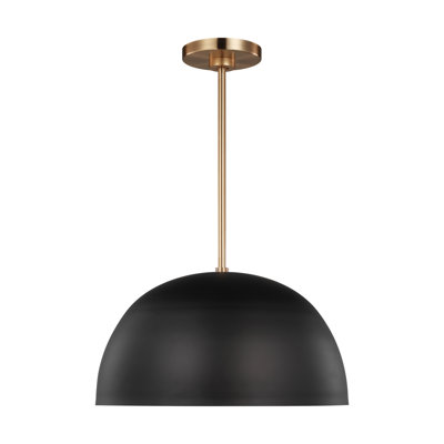 Leona 1-Light Dimmable Metal Dome Single Pendant