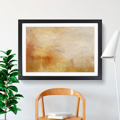 Sun Setting over a Lake by Joseph Mallord William Turner - Picture Frame Painting