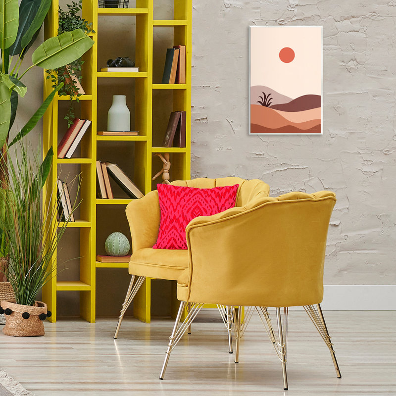Art mural Boho Desert with Plant par Omar Escalante, H 19 po x l 13 po