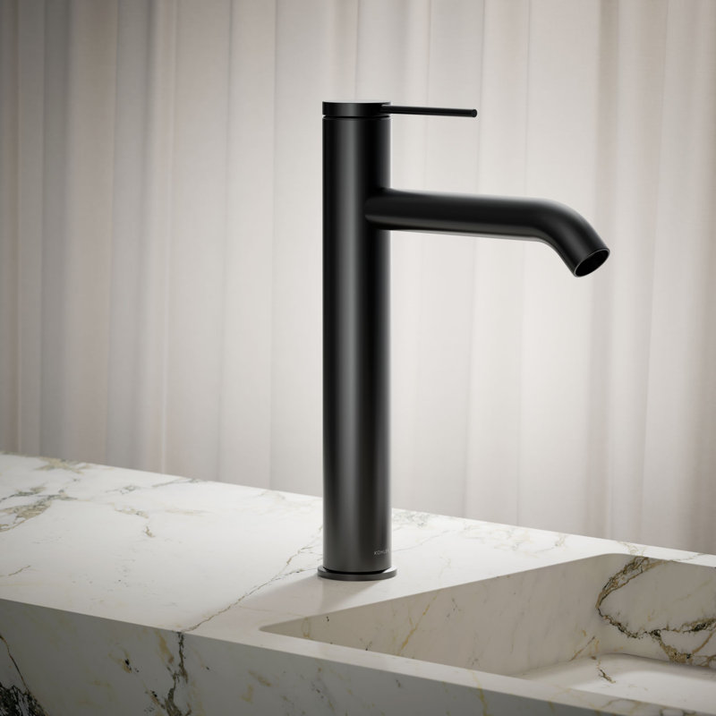 Components Single-Handle Bathroom Sink Faucet, Matte Black