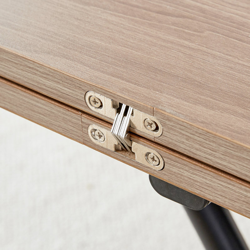 Table polyvalente: table élévatrice avec plateau de 0,8 po d'épaisseur et 4 chaises en tissu gris foncé pour un repas confortable