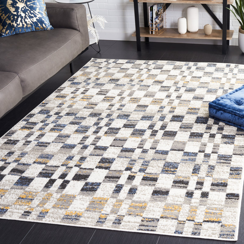 Pyramid Performance Geometric Rug, Rectangle 5'3" x 7'8"