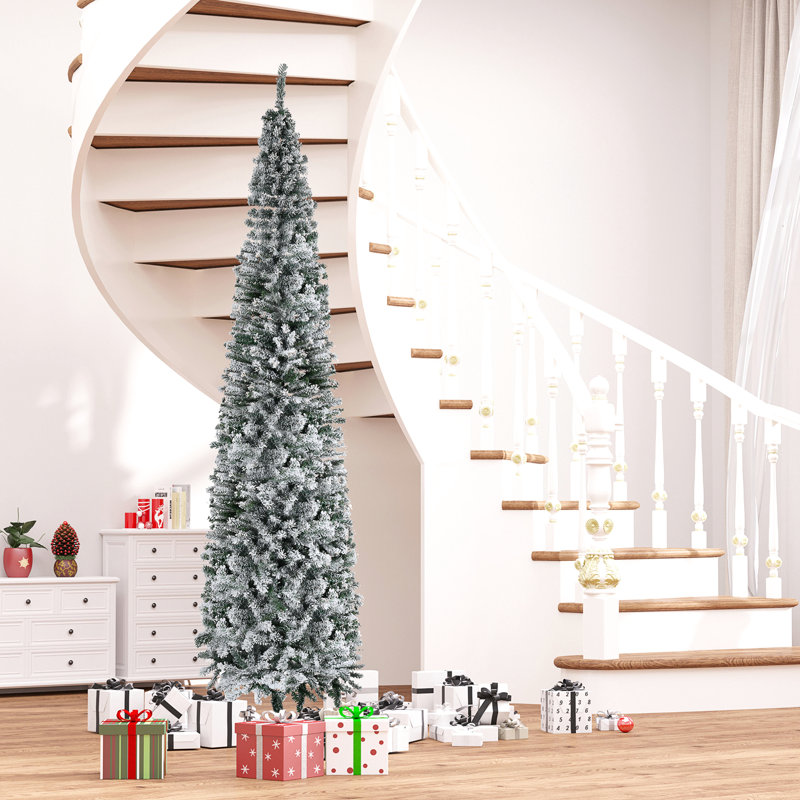 Arbre artificiel de 9 pi de hauteur avec construction portative réaliste neige de Noël
