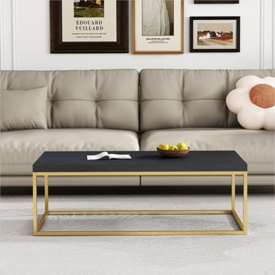 Table basse 47 po, or noir