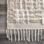 Tapis beige en laine à poils longs Crissy Crosshatch-349021033