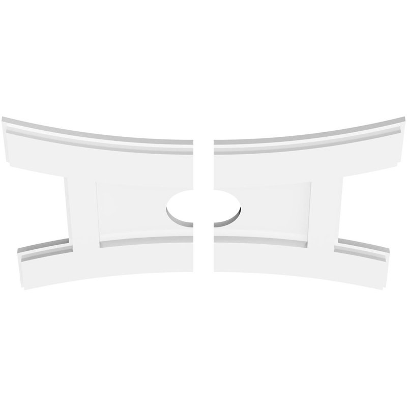 Médaillon de plafond contemporain en PVC de qualité architecturale 36 po x l 24 po x H 1 po x P 12 1/2 po x P 1 po