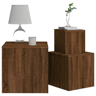 vidaXL Side Tables Accent End Sofa Tables Plant Stand Engineered Wood by VidaXL