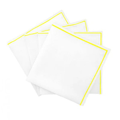 Serviettes de table en coton à broderie simple (ensemble de 4)