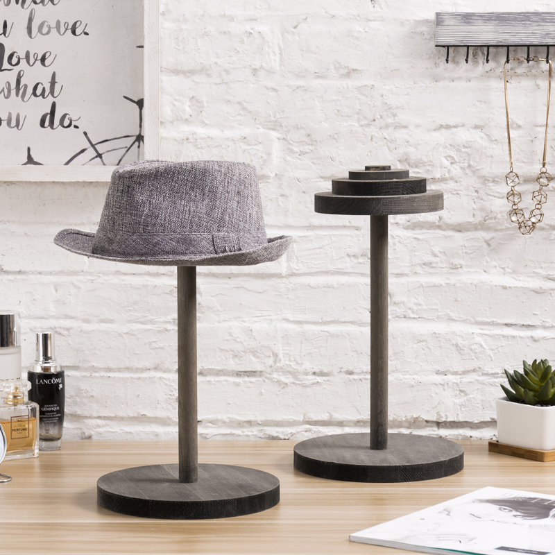 Tabletop Solid Wood Hat Rack