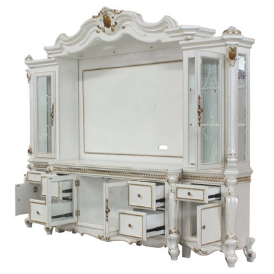 Meuble audio-vidéo picard, finition perle antique