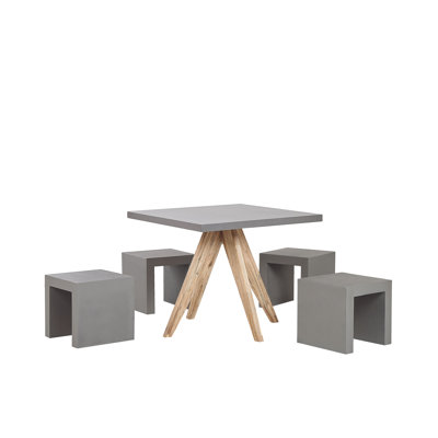Cumberland 4 - Person Patio Dining Set with Square Table , Cushions Included