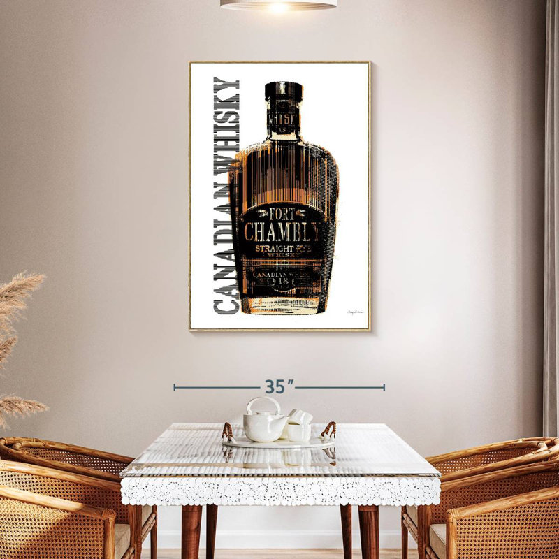 Canadian Whisky, Floating Frame Natural Wood, 31" x 46"