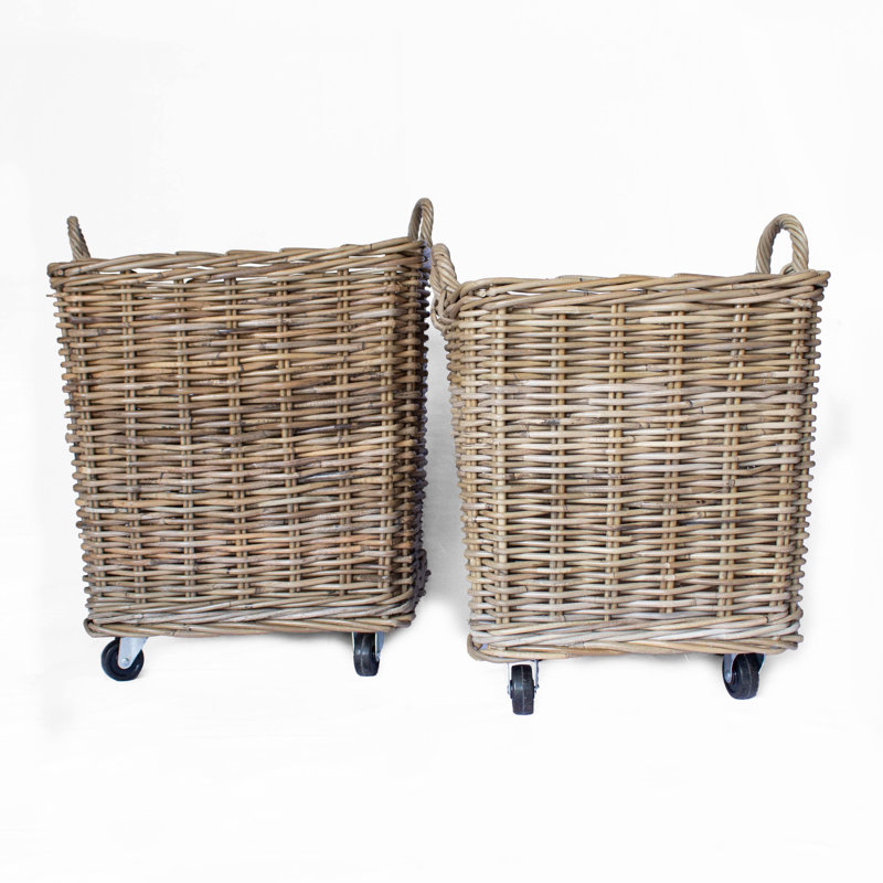Panier en rotin sur roulettes, TG