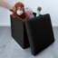 Rowel 38cm Wide Square Solid Colour Footstool Ottoman with Storage-132671290