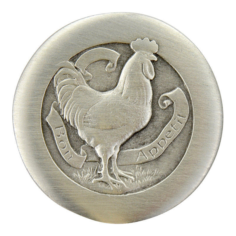 All Creatures Mushroom Knob, Antique Pewter