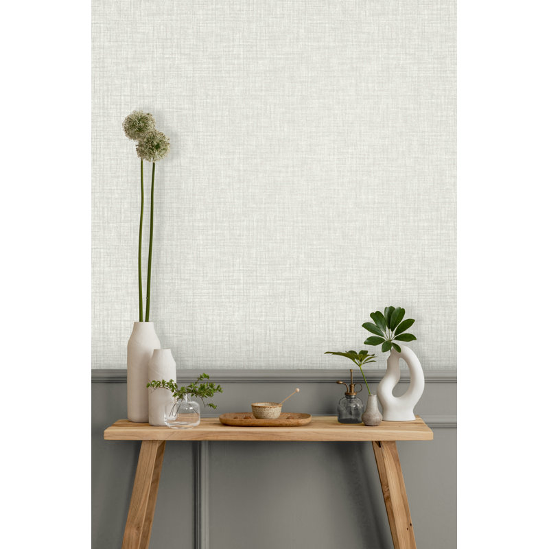10m x 52cm Wallpaper Roll, White