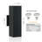 2-Light Black Modern Outdoor Wall Sconce