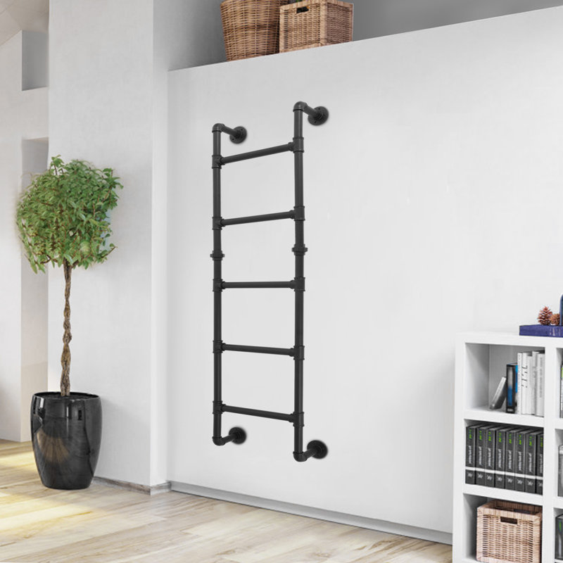 5-Step Ladder Wall Mounted Ladders, 64.96"