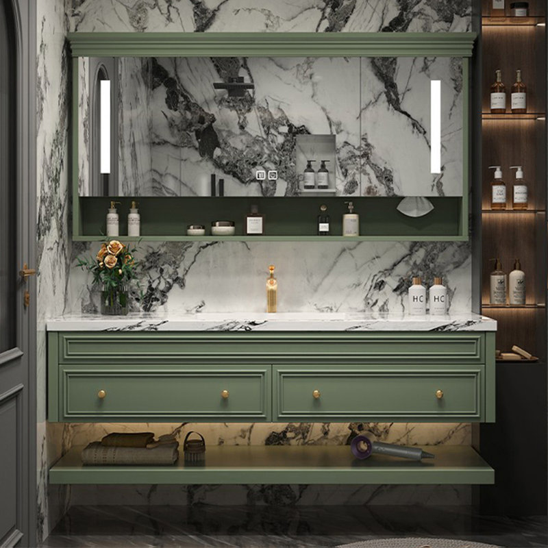 American-style simple bathroom cabinet, Green, 51" W