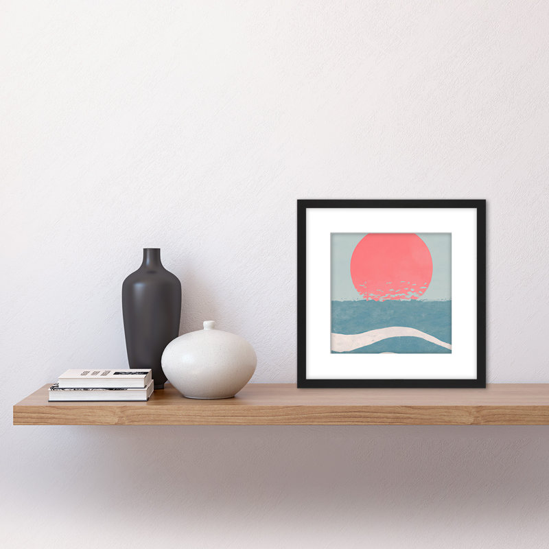 Japanese Ocean Sunset Sunrise Seascape - Single Picture Frame Print