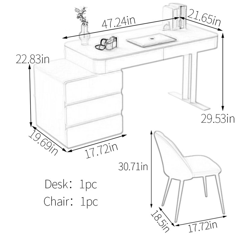 Durable Sintered Stone Surface Desk